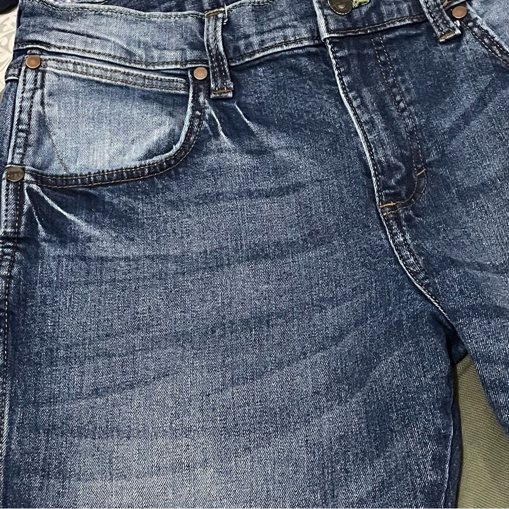 Wrangler Retro Men’s 32x30 (33x30) Slim Straight Jeans Dark Blue Denim Western - Picture 4 of 15